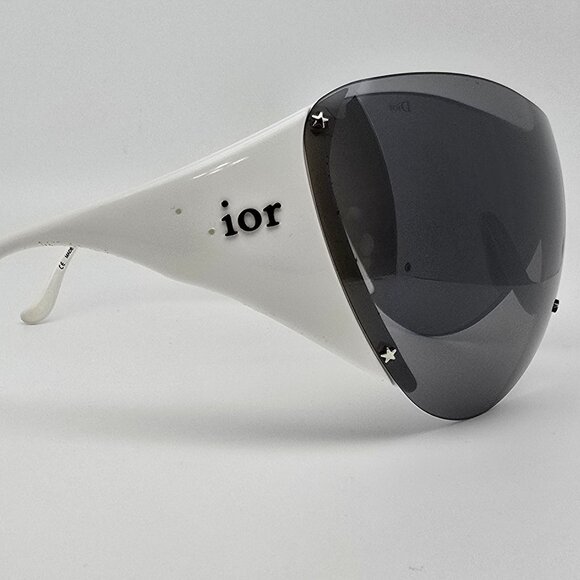 Christian Dior Ski 1 9A5 White Frame Grey Lens Sunglasses w/ Case Italy 141mm - Picture 6 of 12